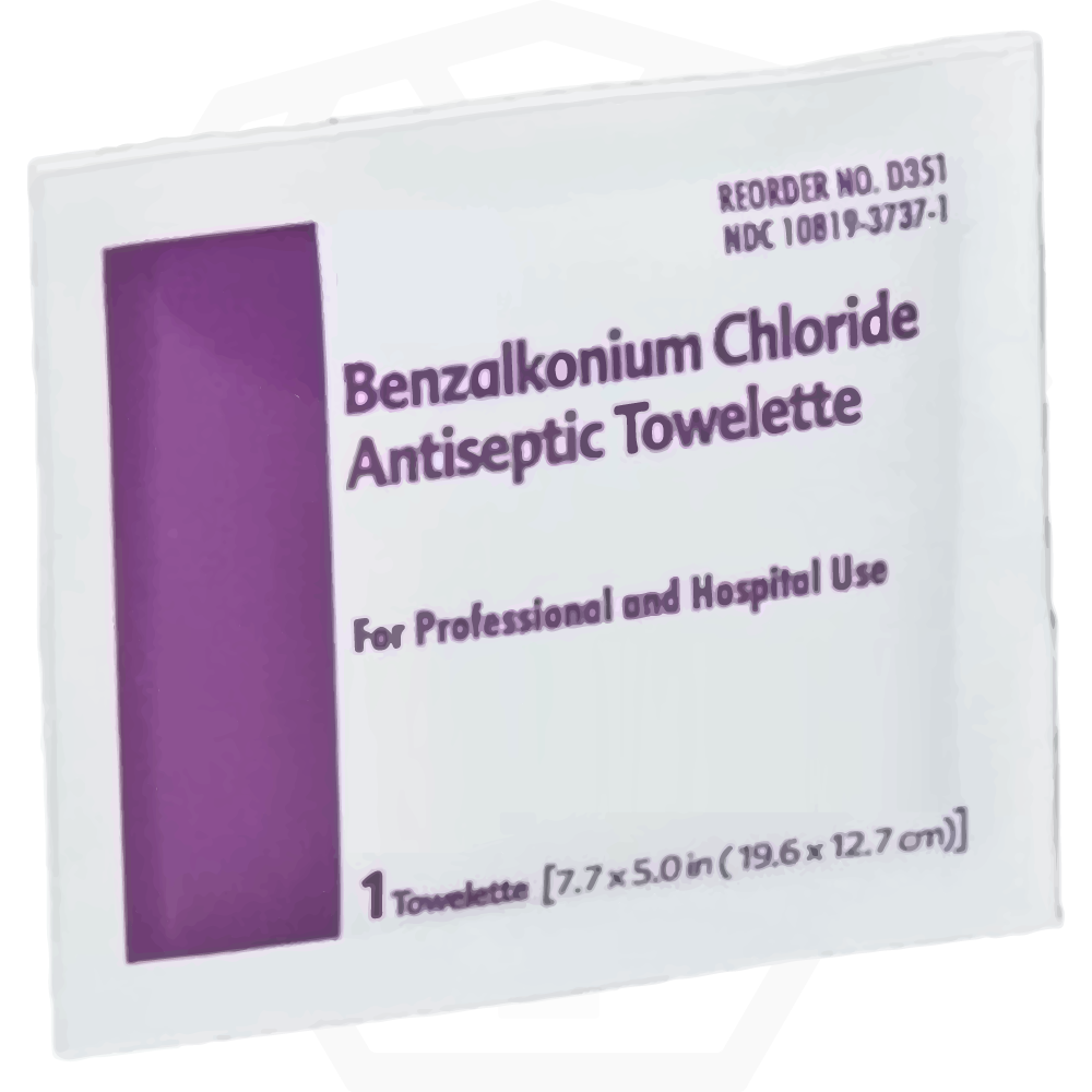 Antiseptic wound cleansing towelettes, individually wrapped