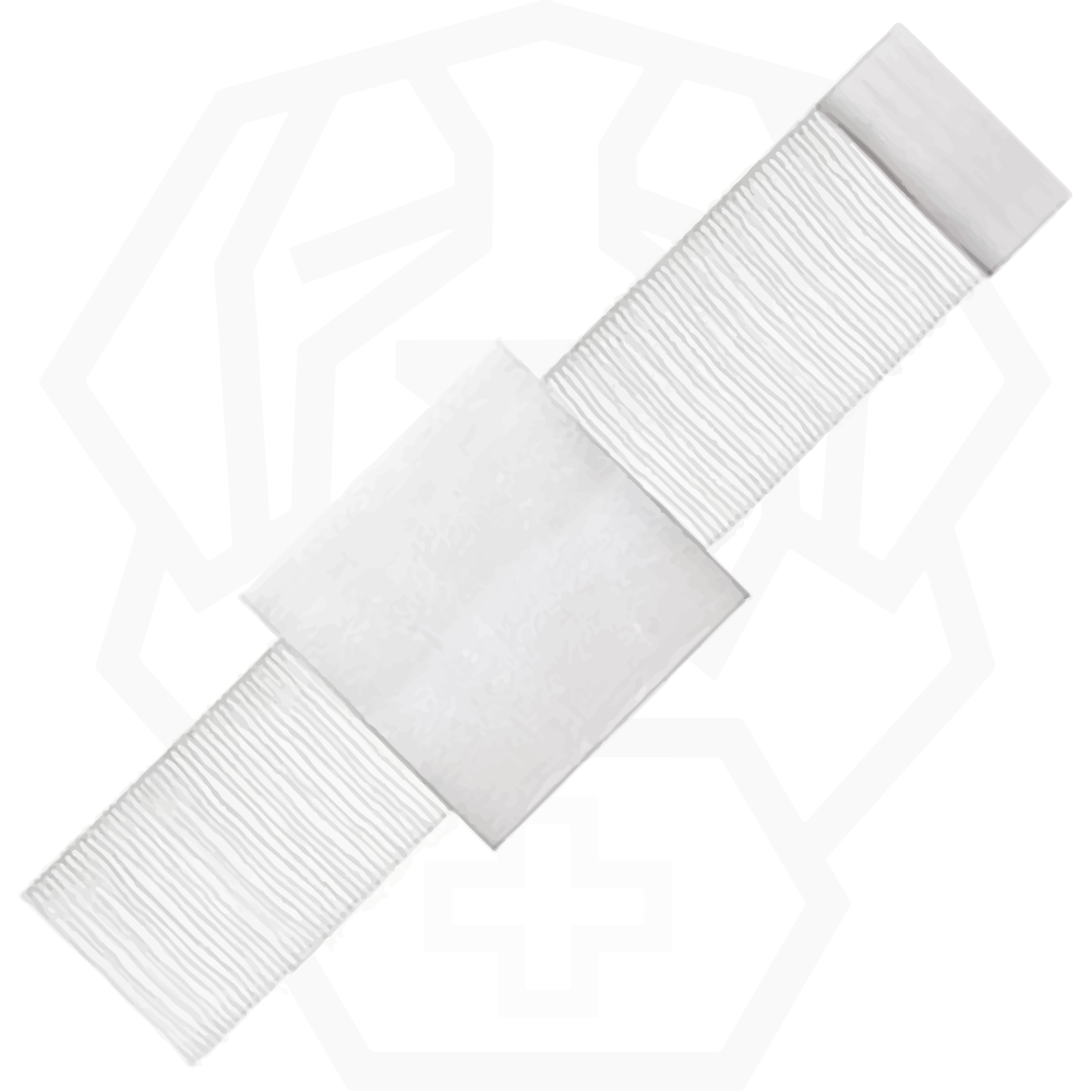 Compresses/pressure dressings with ties, sterile, 10.2 cm x 10.2 cm (4 in. x 4 in.)