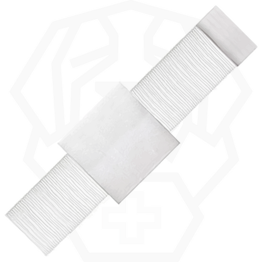 Compresses/pressure dressings with ties, sterile, 10.2 cm x 10.2 cm (4 in. x 4 in.)