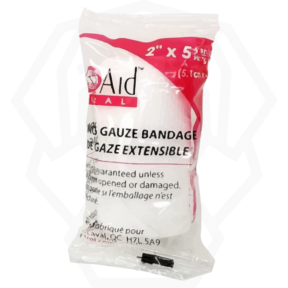Rolls of sterile gauze bandage (50 mm x 9 m)