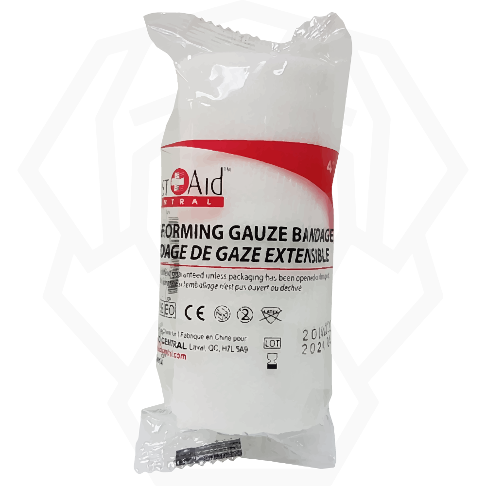 Rolls of sterile gauze bandage (102 mm x 9 m)