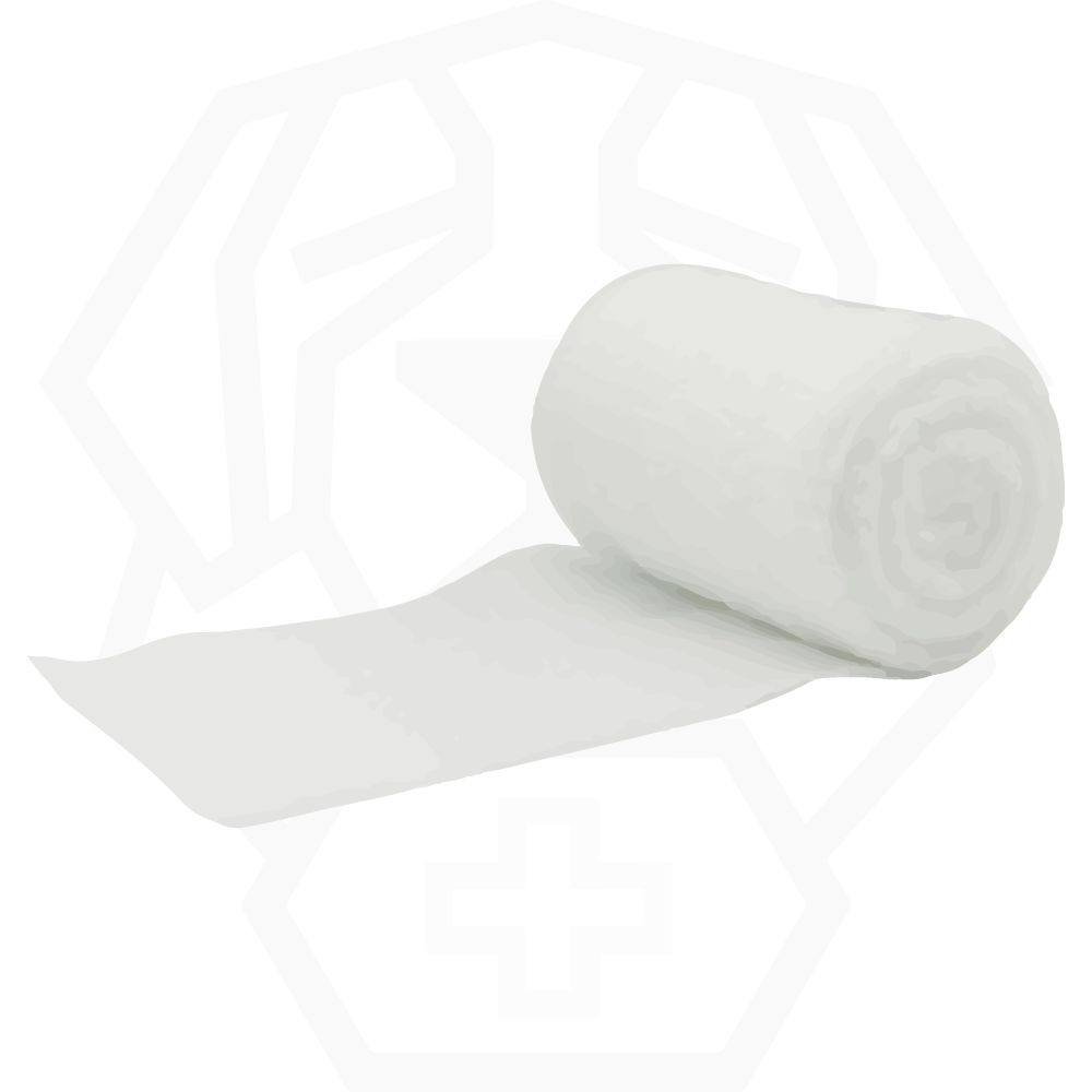 Rolls of sterile gauze bandage (50 mm x 9 m)