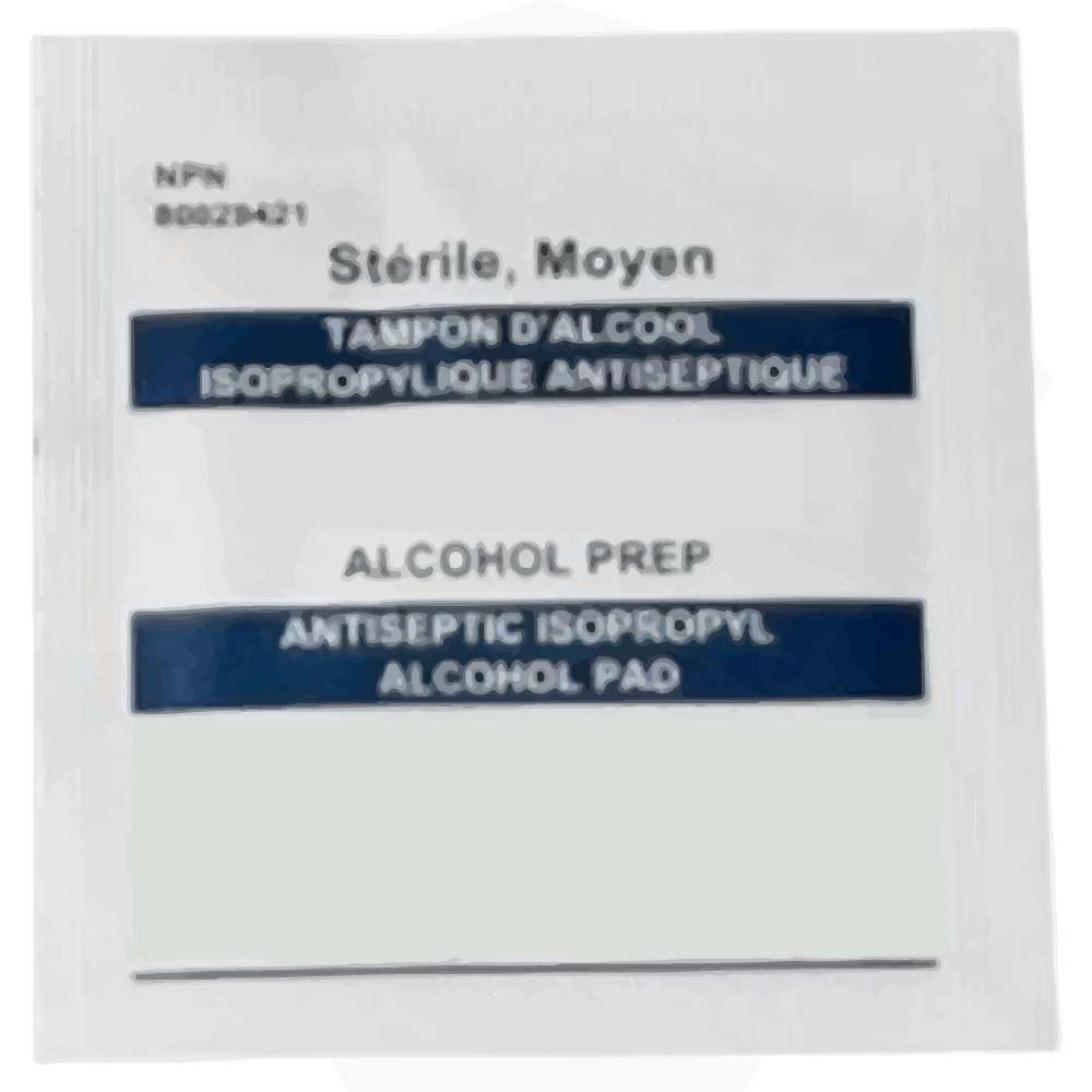 Torundas con alcohol para desinfectar el instrumental