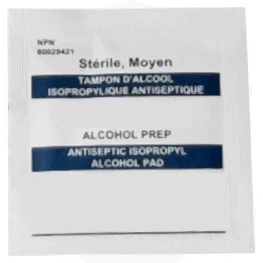 Alcohol swabs to disinfect instruments