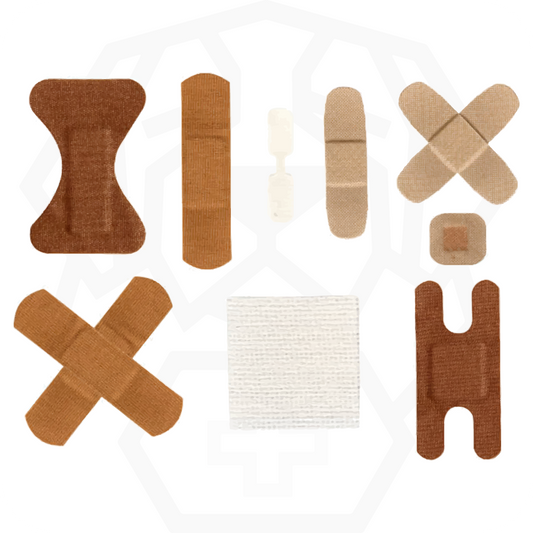 Adhesive bandages, sterile, assorted sizes (standard, large, fingertip, knuckle, patch)