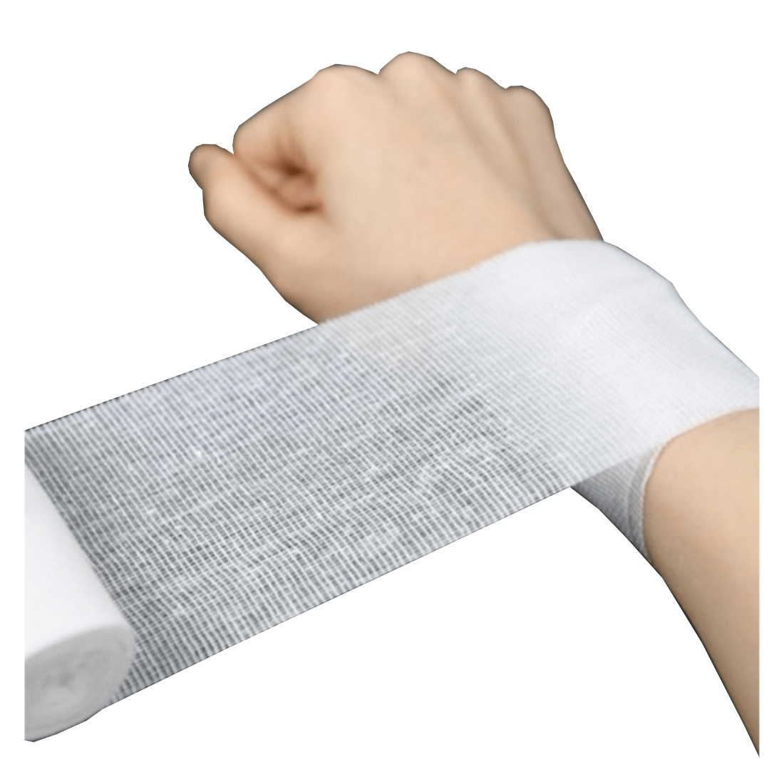 Rolls of sterile gauze bandage (102 mm x 9 m)