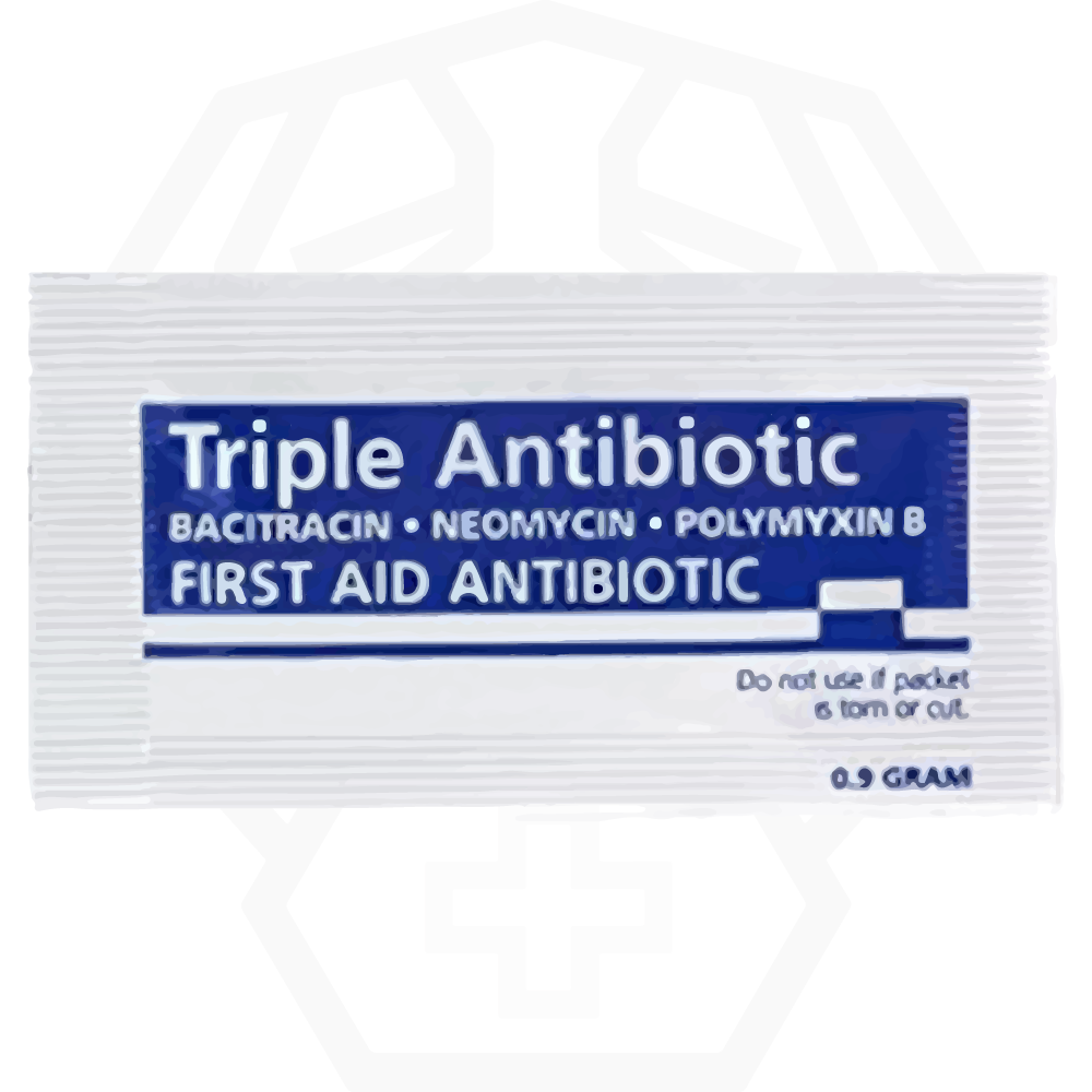 Antibiotic ointment, topical, single-use