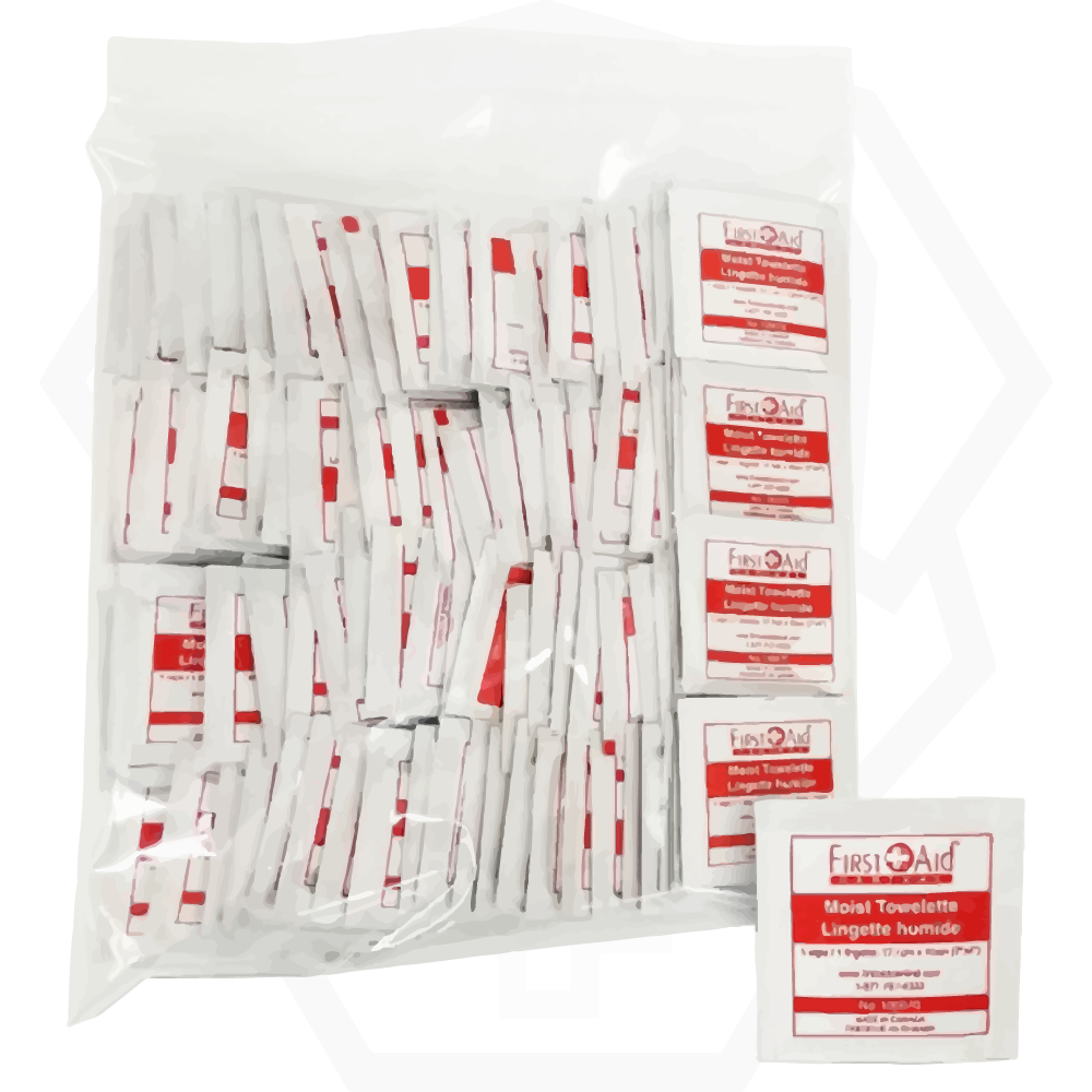 Individually wrapped antiseptic swabs to disinfect hands