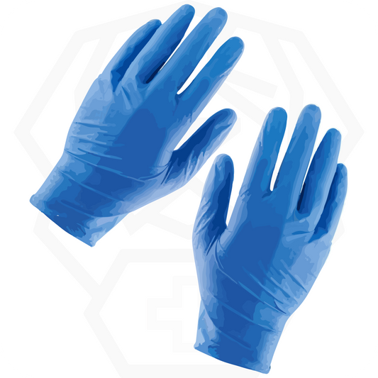 Examination gloves, disposable, medical grade, one size, latex free, powder free