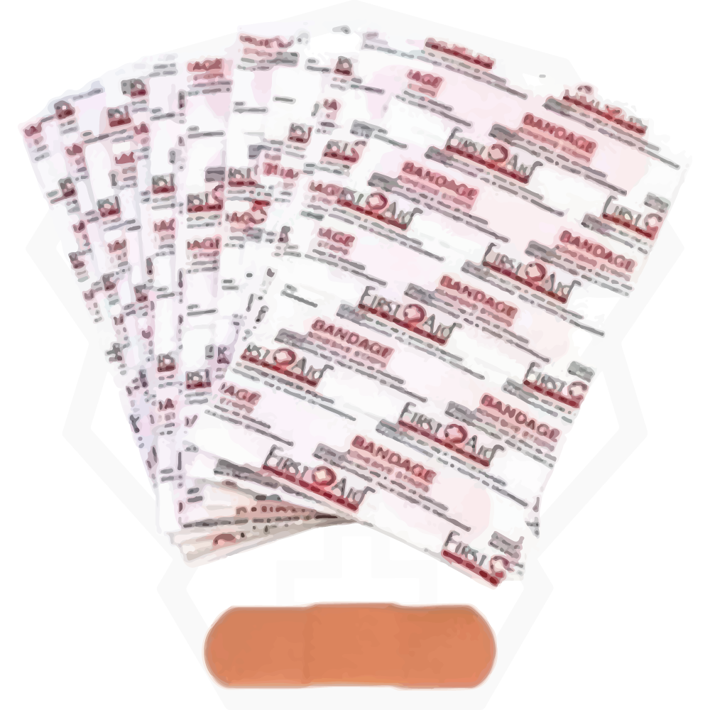 Sterile adhesive dressings - fabric 1x3 - individually wrapped