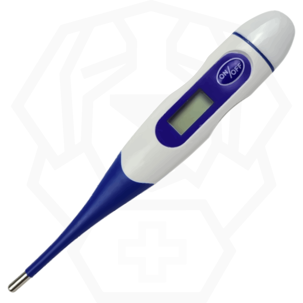 Digital thermometer with disposable tips to take axillary temperature