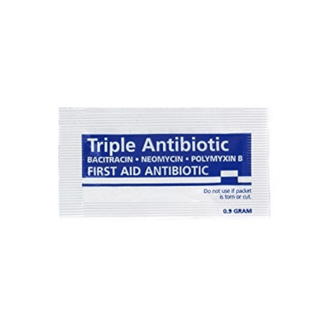 Antibiotic ointment, topical, single-use