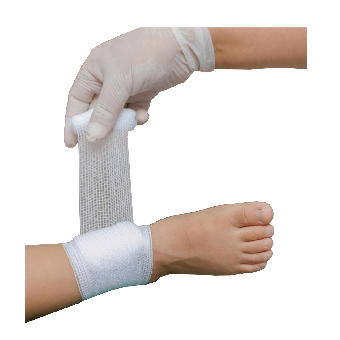 Conforming stretch bandages, relaxed length, individually wrapped, 7.6 cm x 1.8 m (3 in. x 2 yds)